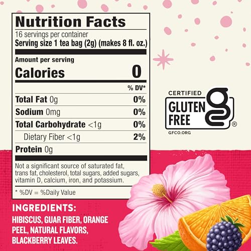 Celestial Seasonings Hibiscus Punch Prebiotic Wellness Tea - 16 Bags