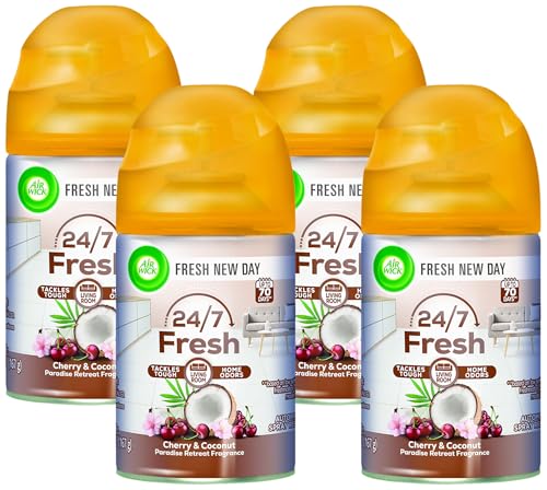 Air Wick Automatic Air Freshener Spray Refill, Paradise Retreat, 5.89 Fl Oz (Pack of 4)