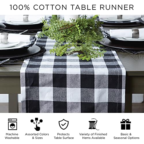 Embroidered Mistletoe Table Runner - 14x72 Inches, Cotton, Holiday Decor
