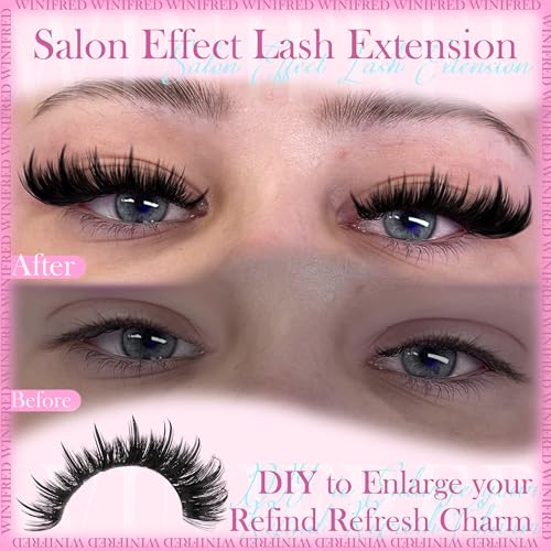 Winifred Manga Lash Clusters Kit Wispy DIY Individual Eyelashes with Spikes