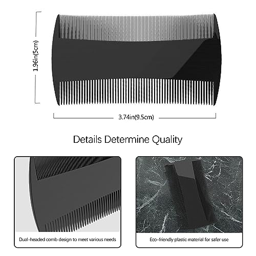 Kootinn 5-Pack Double-Sided Pocket Combs for Hair and Beard Grooming