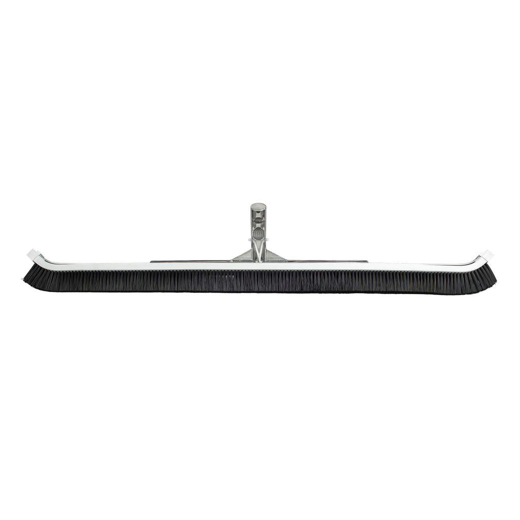 Poolmaster 36-Inch Commercial Pool Brush - Heavy-Duty Aluminum Back & Curved Nylon Bristles