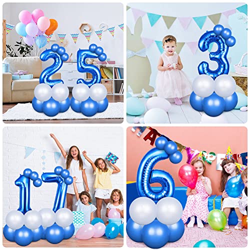 40 Inch Blue Number 2 Balloon for 2nd Birthday Decoration