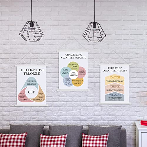 Gersoniel 3-Piece Mental Health Posters for Therapy Office Decor