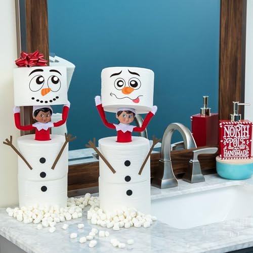CCINEE 36pcs Christmas Snowman Face Stickers - Fun DIY Holiday Decor