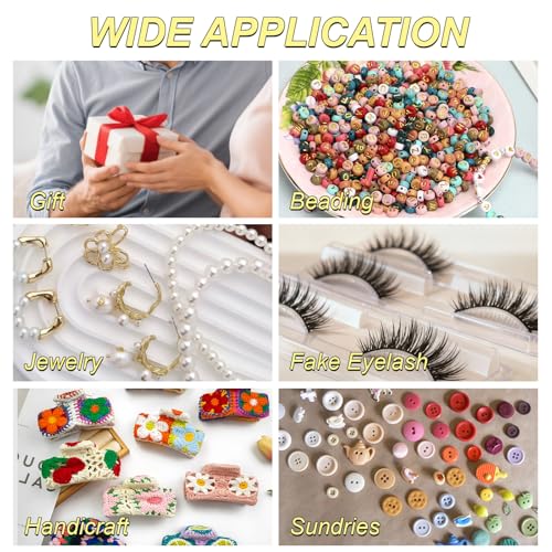 14-Piece Clear Acrylic Nail Storage Box with Adhesive Tape