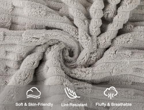 Microfiber Bathroom Towel Set - 3 Pack, Soft & Extra-Absorbent