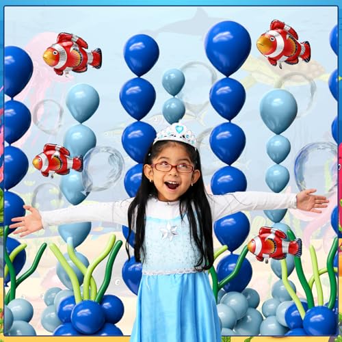 157-Piece Under the Sea Balloon Garland Kit - Ocean Theme Party Decor