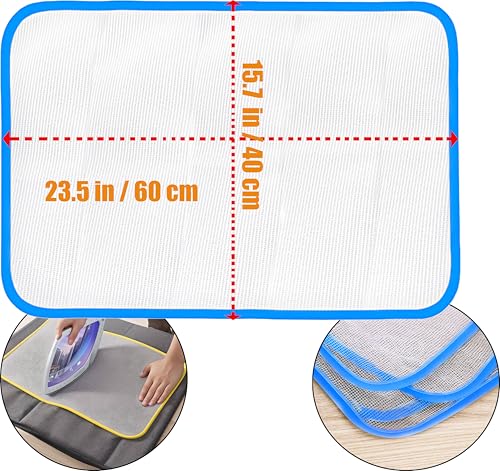Premium Heat Resistant Pressing Cloth for Ironing - 3 Pack