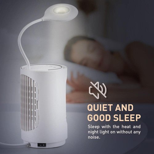 ibo Electric Space Heater Ceramic Small Heater with LED Light, 600W Heater Fan 4 in 1 Desk Heater for Home Office and Indoor