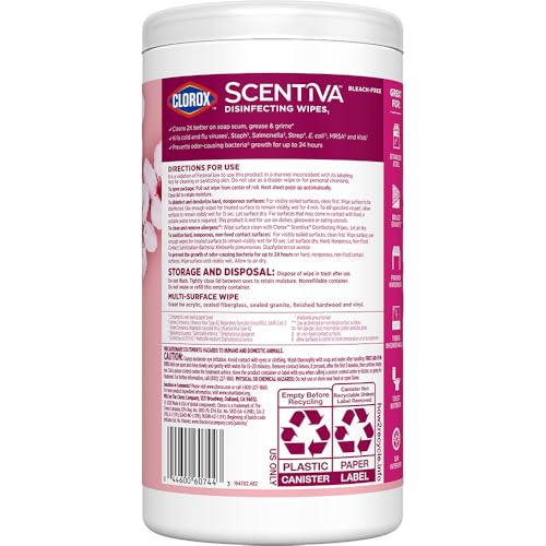 Clorox Scentiva Disinfectant Wipes - Effective Surface Cleaner