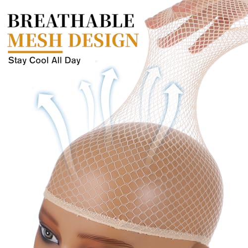 10 Pcs Mesh Wig Caps Stretchy Polyester Weaving Hair Nets