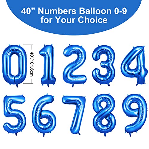 OFFCUP 40 Inch Navy Blue Number 3 Foil Balloon Birthday Party Decoration