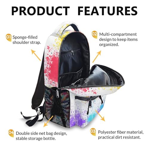 Music Themed Girls School Backpack - Large Capacity Bookbag (Color B)