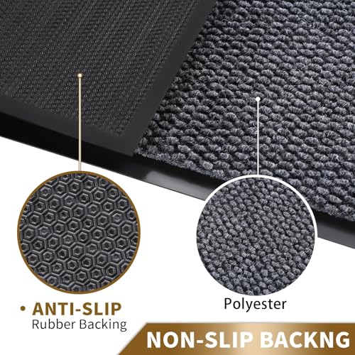Yimobra Waterproof Indoor Outdoor Doormat - Non-Slip, Easy Clean, 29.5x17