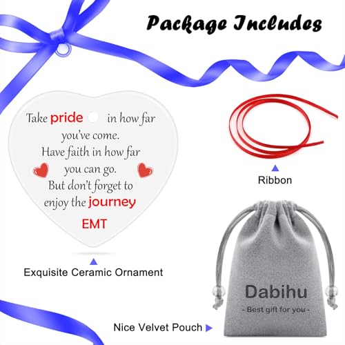 Dabihu EMT Ceramic Heart Ornament – Paramedic & Doctor Christmas Gift