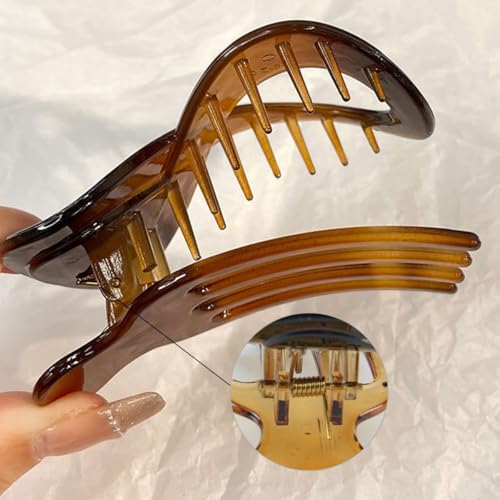 Large Hair Claw Clips Set 4 PCS Non-Slip Acrylic French Hair Clips for Thick Hair