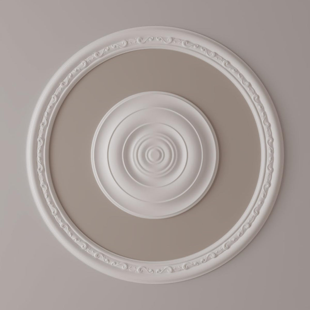 Ekena Millwork CR35WA Watford Ceiling Ring (1/4 of complete circle), 36"OD x 29 1/2"ID x 3 1/4"W x 1"P