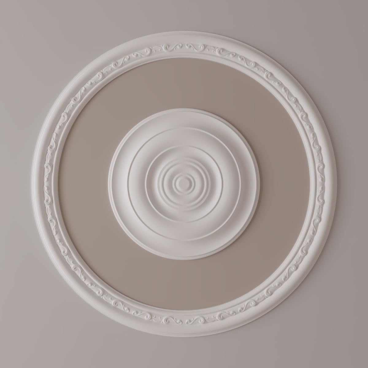 Ekena Millwork CR35WA Watford Ceiling Ring (1/4 of complete circle), 36"OD x 29 1/2"ID x 3 1/4"W x 1"P
