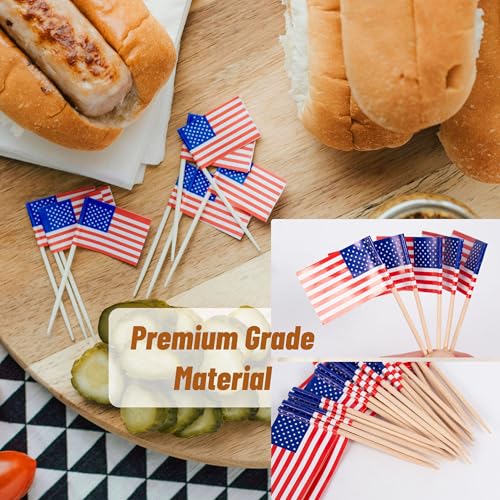 100 Pack Small American Flags on Sticks for Parties & Events