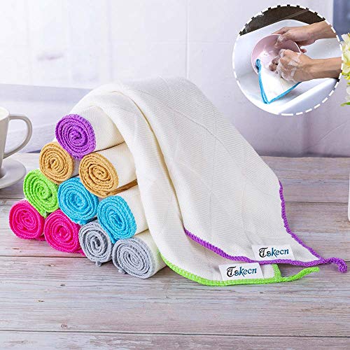 TSKECN 10-Piece Kitchen Dish Cloth Set, Highly Absorbent Reusable Towels