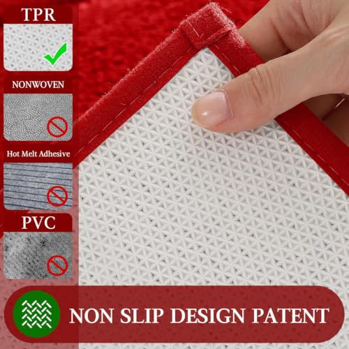 Christmas Bathroom Rugs 30x20 Microfiber Soft Absorbent Floor Mat – Trees Design
