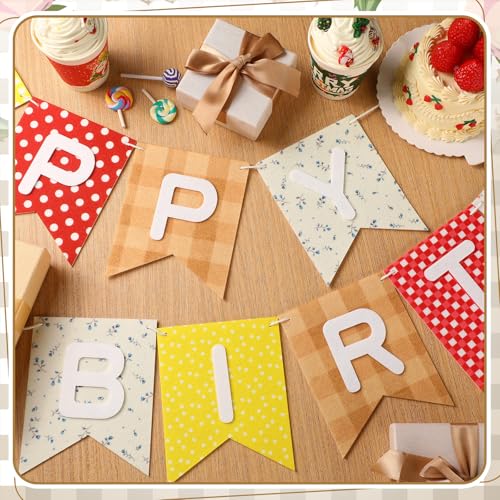 Felt Boho Happy Birthday Banner Garland Reusable Party Decoration