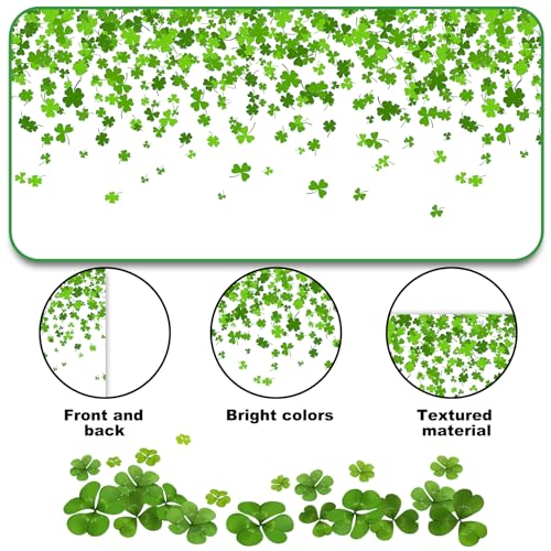 St. Patrick's Day Shamrock Window Valance, 54x18 Inch Polyester Curtain
