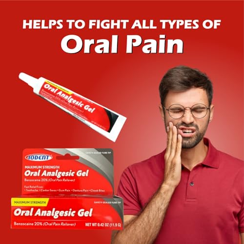 Oral Analgesic Gel Fast Numbing Pain Relief for Toothaches and Canker Sores 0.42 oz