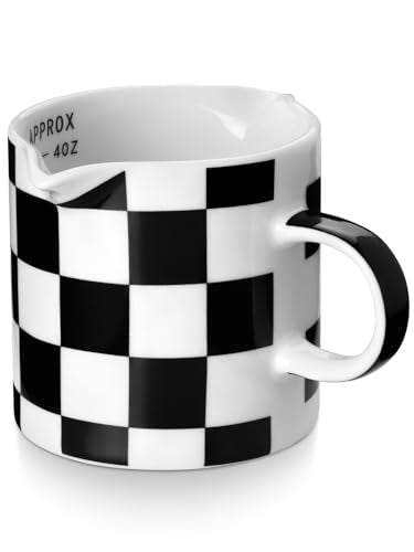 ABRUTY 5 OZ Ceramic Espresso Cups with Double Spouts & Handle