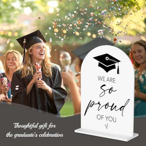 Graduation Quote Acrylic Sign - 6x8 Inch Arch Centerpiece Decor