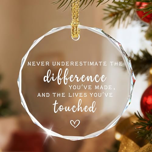 Inspirational Thank You Gift Crystal Ornament - Retirement Appreciation Keepsake - Variation of THIS listing