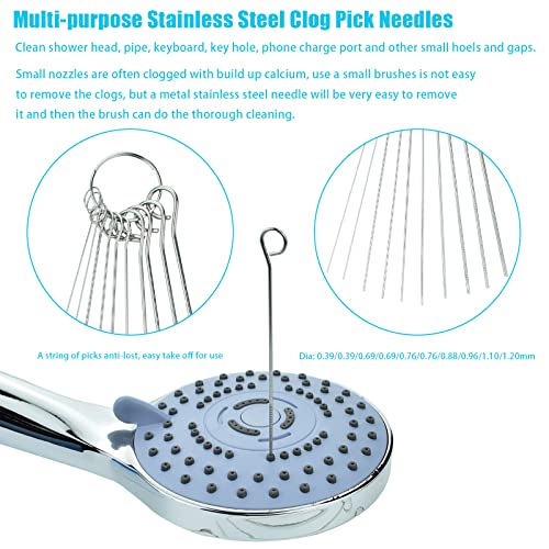 20-Piece Shower Head & Small Nozzle Cleaning Brush and Needle Tool Set
