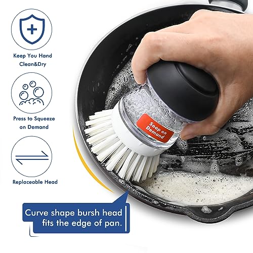 4 White Palm Brush Refills for OXO Soap Dispensing Brush