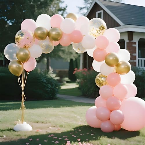 35 Pcs Pink and Gold Balloon Set for Baby Shower & Parties