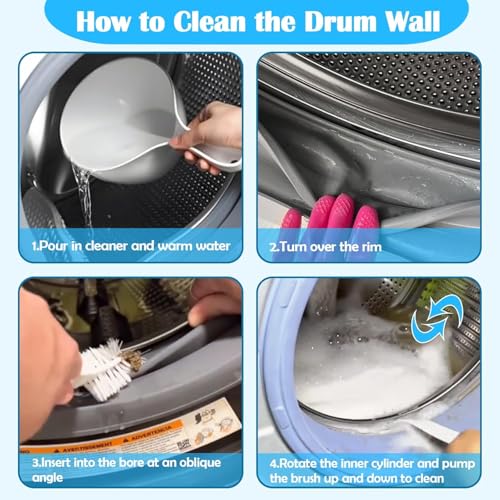 6-Piece Washing Machine Cleaning Brush Set for Front Load Washer Maintenance