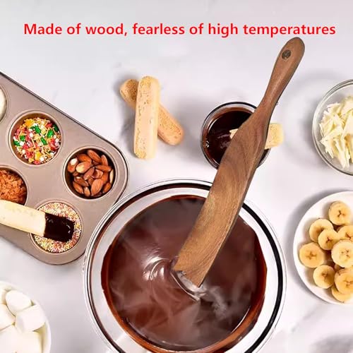 Wooden Spurtle Spatula for Sourdough & Jar Mixing - Ergonomic Design