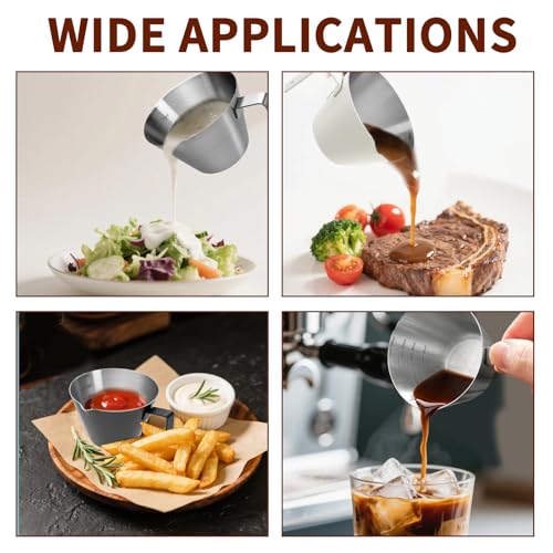 Stainless Steel Espresso Cup with Handle - 100ml (3.5oz) V-Spout