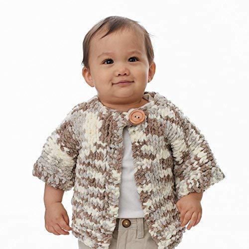 Bernat Baby Blanket Yarn - Super Bulky Chenille 3.5 oz - Little Sand Castles