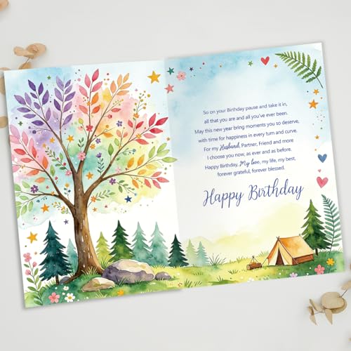 Haskerty Husband Birthday Card BK-073 - Thoughtful Gift from Wife