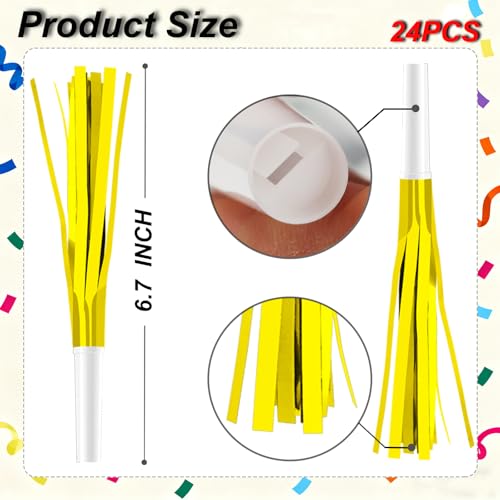 24PCS Colorful Party Blowers - Glitter Noisemakers for Celebrations