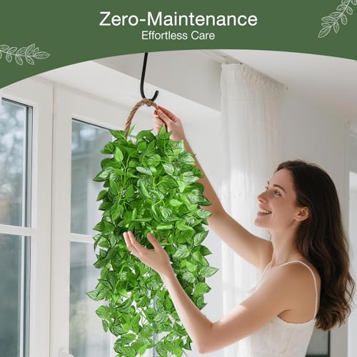 Watermelon Pattern Vine - 2 Pack 40" Artificial Hanging Plants for Indoor Decor