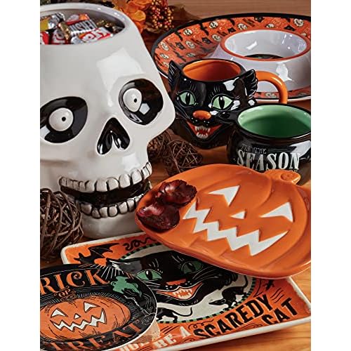 Certified International Scaredy Cat Rectangular Platter, 14in x 10in
