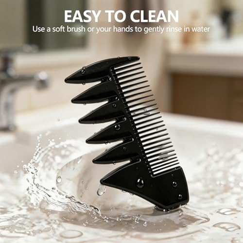 5-Piece Wide Tooth Comb Set for Men Hair Styling and Volume