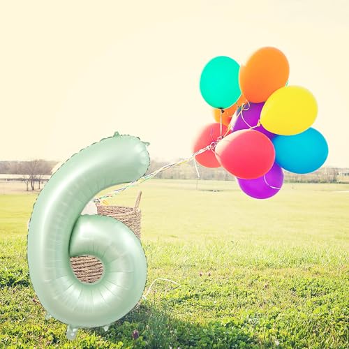 40 Inch Olive Green Number 1 Foil Balloon for 1st Birthday Party