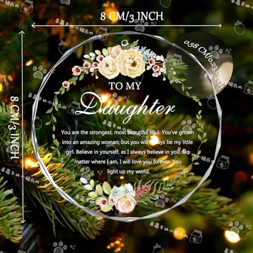 Daughter Christmas Ornament - High-Quality Glass Keepsake Gift