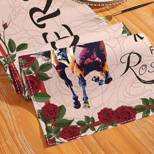 Kentucky Derby Table Runner 13x72 Inches Horse Racing Party Decor