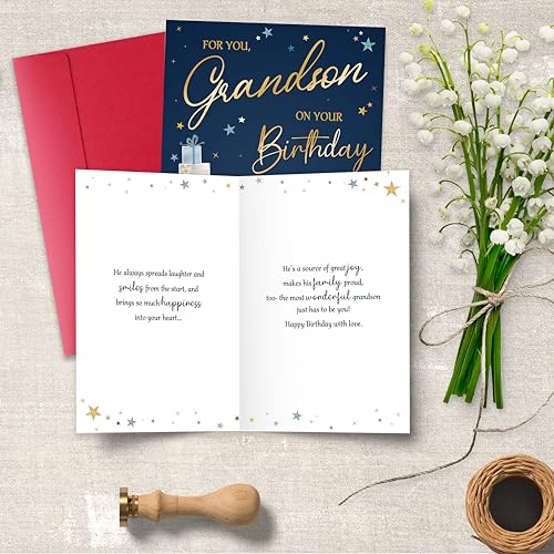 Heartfelt Birthday Card for Grandson from Grandparents