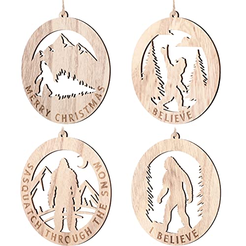 Yungyan 8 Pcs Bigfoot Christmas Ornaments - Funny Sasquatch Tree Decor