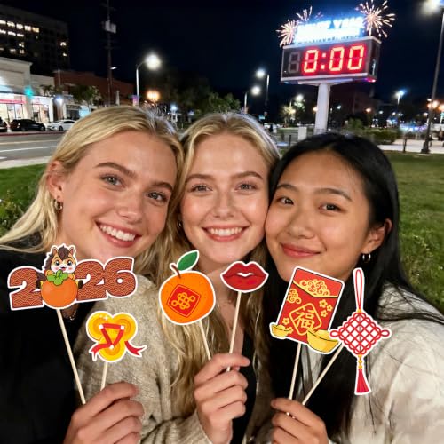 24PCS Chinese New Year Photo Booth Props for Year of the Horse